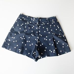 Women's JCrew  Pleated Front Polka Dots Shorts Size 6